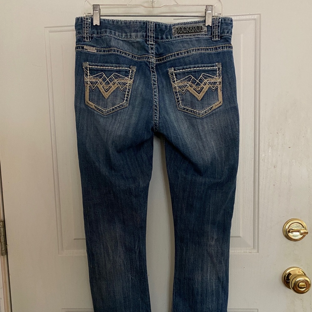 Rock N Roll Cowgirl  Boyfriend Women’s Bootcut Jeans Size 27x32 Style W2-9514